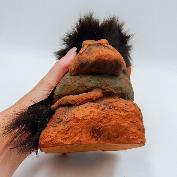 NyForm Troll Man On Rock Thinking #170 Norway Handmade 7 Inch Folk Art Disc - Picture 8 of 11